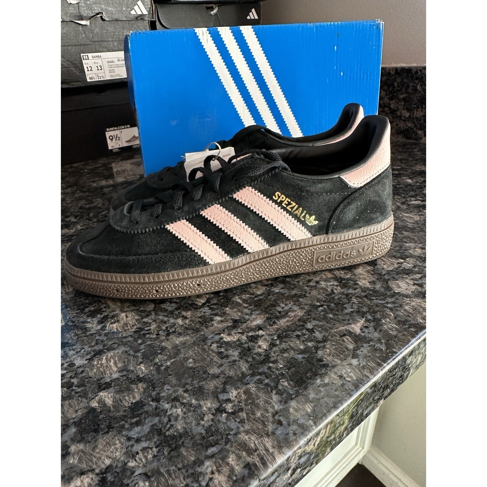 Adidas Womens Handball Spezial 'Black Clear Pink Gum' Ie5897 Size 5.5 Nwb